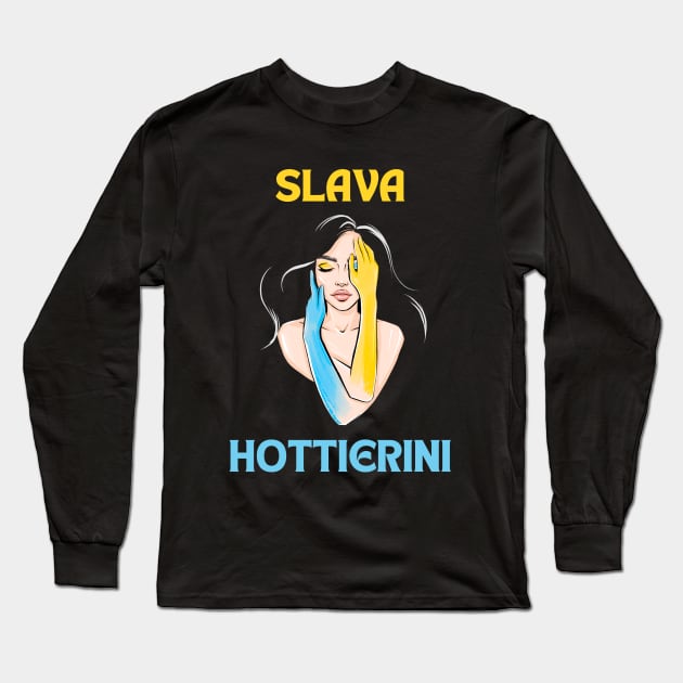 Hot Ukraini, Slava Ukraini, Hottest Ukraine, Long Sleeve T-Shirt by Intellectual Asshole